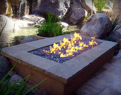 Chimeneas de jardin - Quemador-rectangular - gas fire pit rectangular