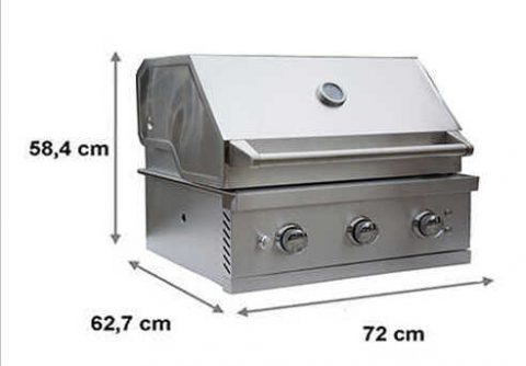 stainless steel built-in bbq
