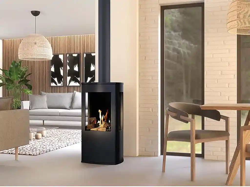 Estufa de gas cuadrada 3 lados trio