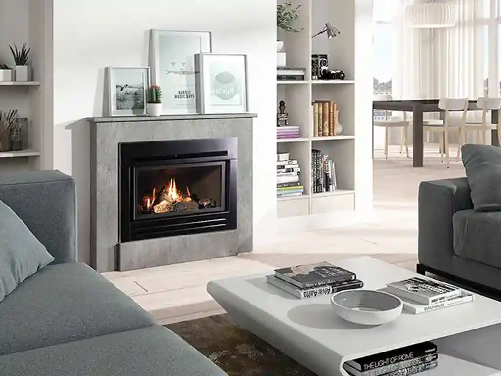 - kalido-Chimenea de gas insertable de pequeño tamaño - gas inset fire fan-assisted