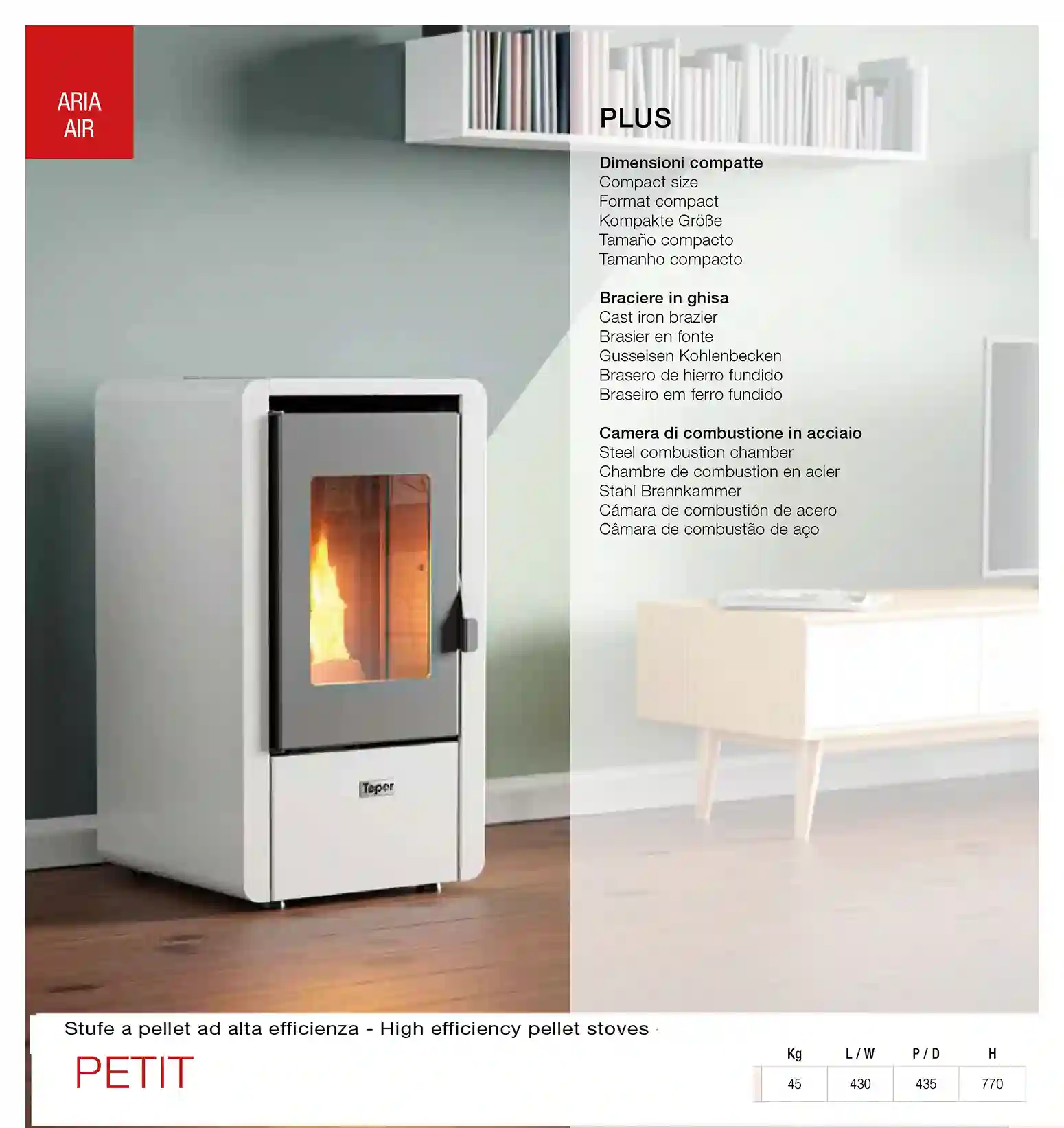 estufa compacta de pellets - petite estufa compacta de pellets - petite