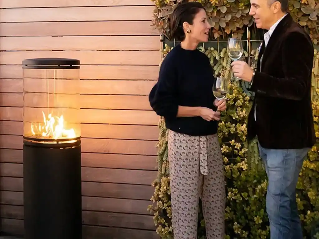 estufa de gas exterior redonda patio heater