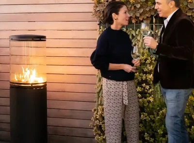 estufa de gas exterior redonda patio heater