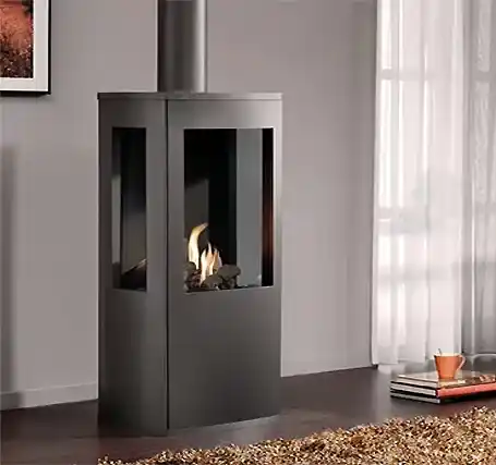 Estufa de gas cuadrada 3 lados trio