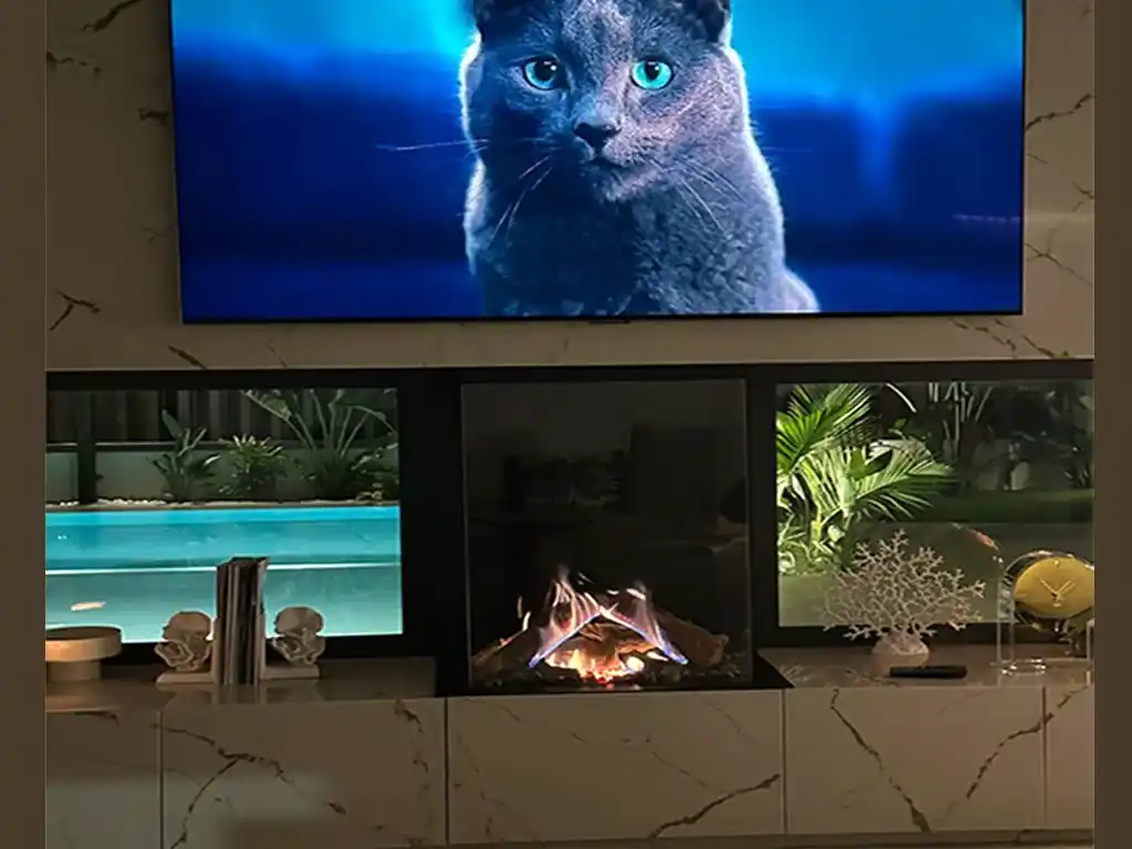 chimenea gas 3 lados