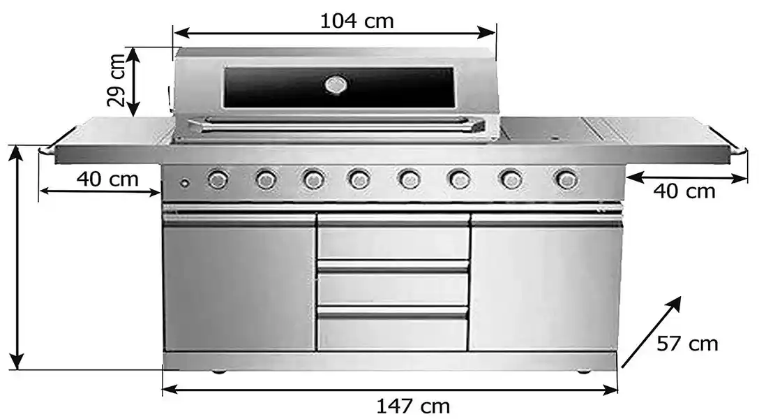 cocina exterior completa 280cm medidas
