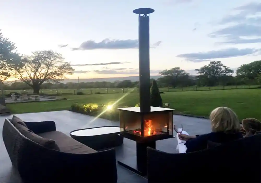 Modelo Exclusivo chimenea exterior cubo