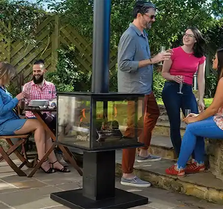 Modelo Exclusivo chimenea exterior cubo