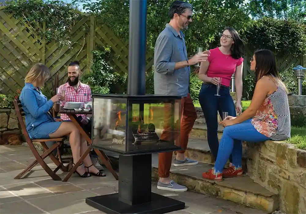 Modelo Exclusivo chimenea exterior cubo