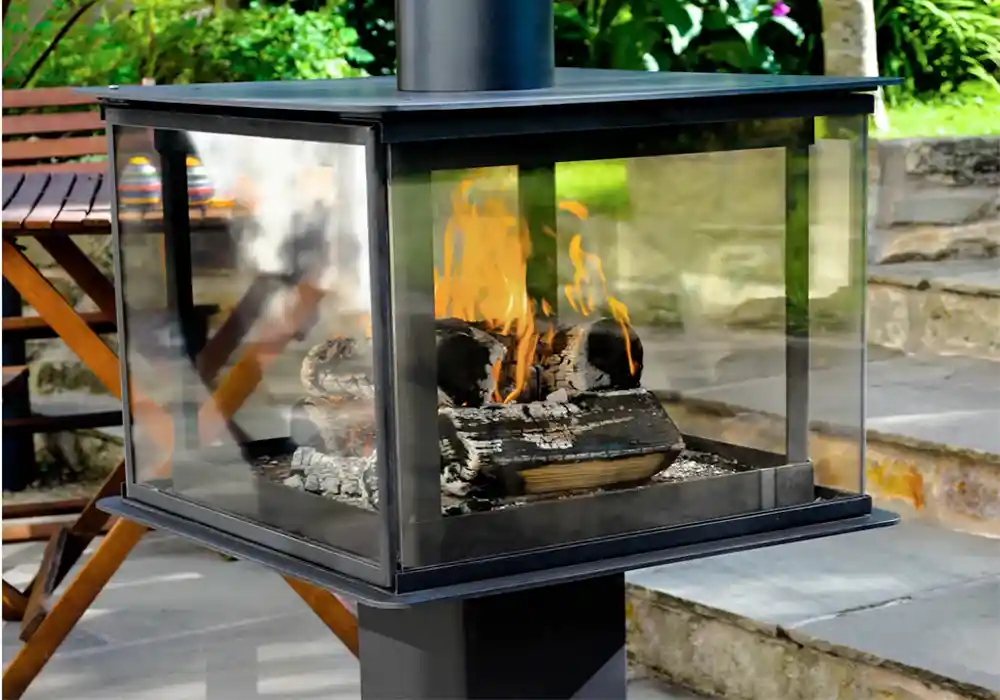 Modelo Exclusivo chimenea exterior cubo