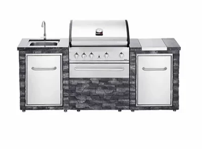 isla cocina exterior piedras