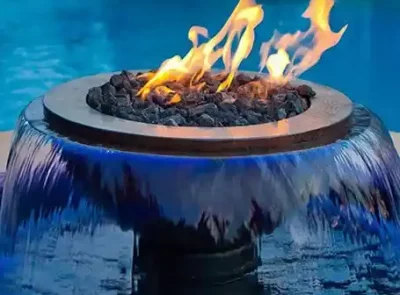 quemador gas cuenco agua