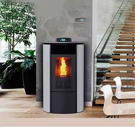 estufa pellets redonda