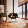 Estufa de leña Oval -Wood stove Oval shape legs