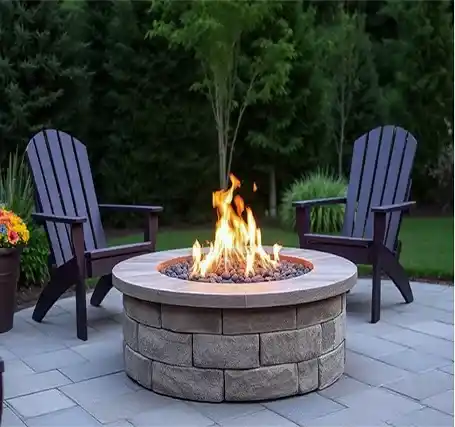 Chimeneas de jardin - Quemador-Circular- round fire pit - Gas-Feuerstelle rund