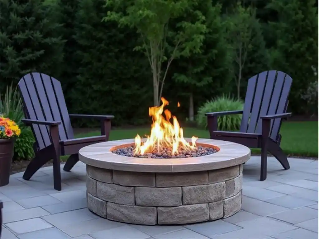 Chimeneas de jardin - Quemador-Circular- round fire pit - Gas-Feuerstelle rund