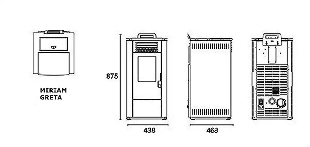 estufa pellets basica medidas estufa pellets basica medidas