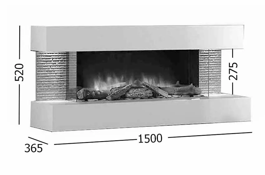 Chimenea eléctrica moderna mueble