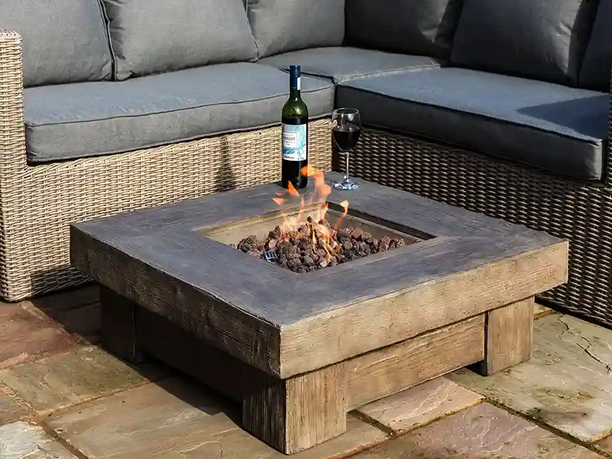 Chimeneas de jardin - Quemador-cuadrado