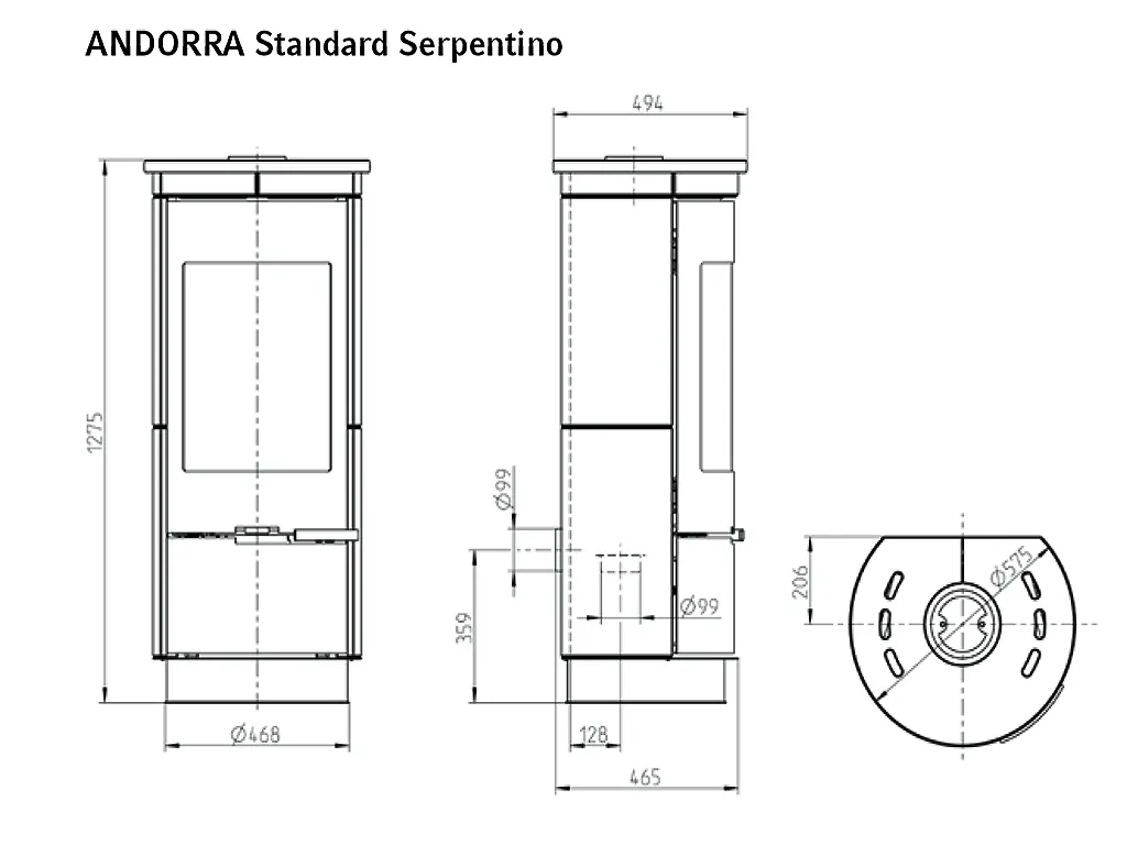 Estufa contemporánea Andorra ceramica
