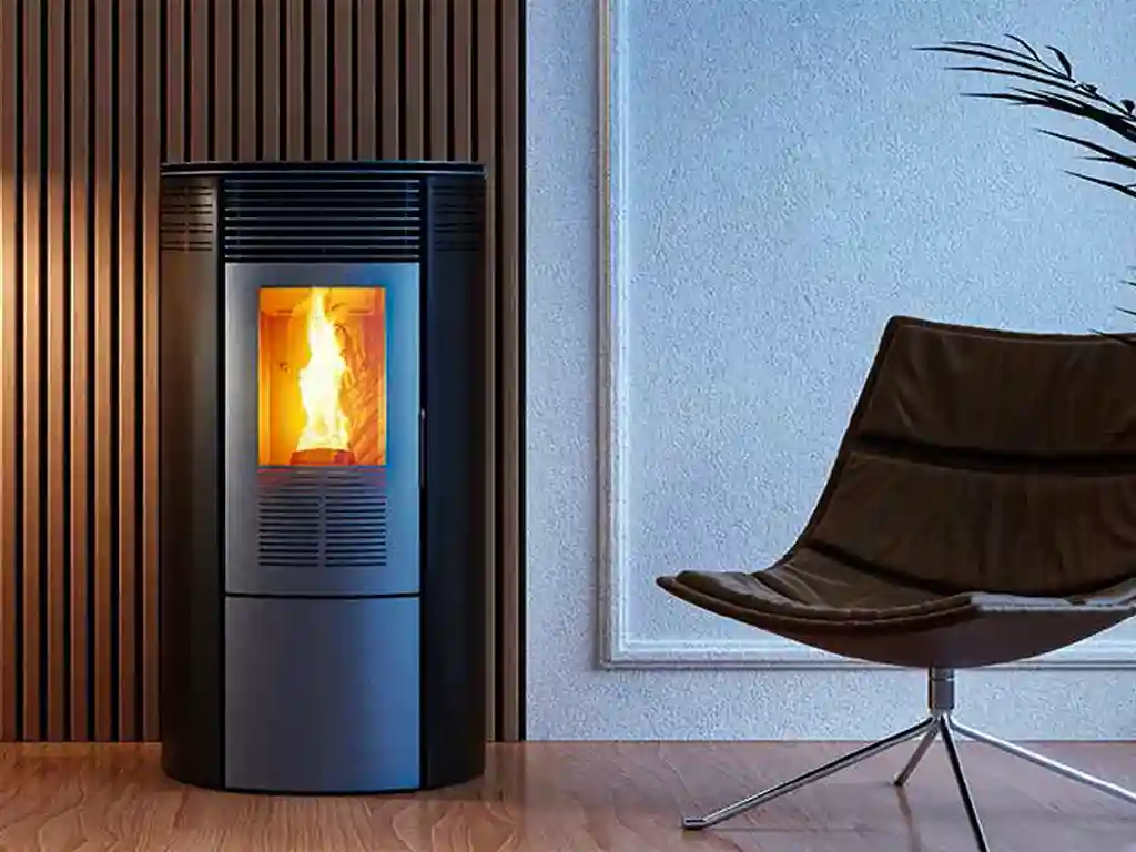 Estufa pellets redonda