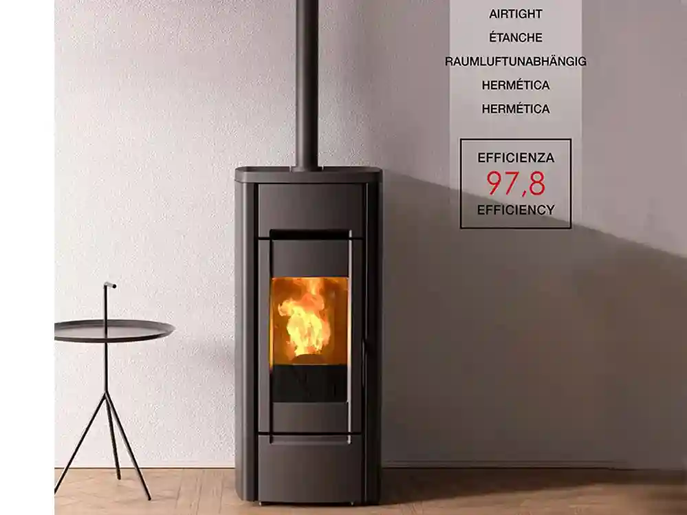 gewölbte pelletofen gusseisen hermetica