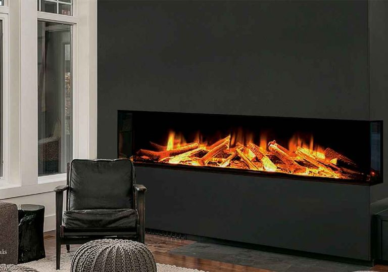 Panorama Elektrokamin 1-2-3 Sichtseiten - chimenea eléctrica panoramica 2400