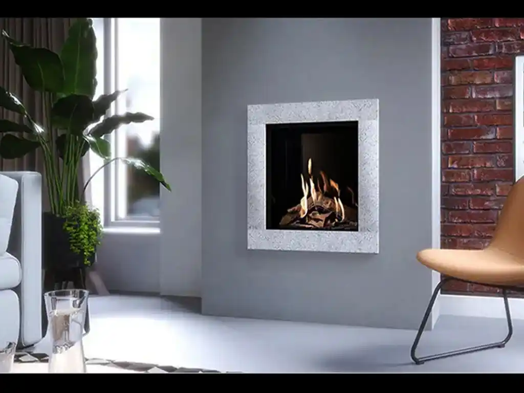 Large-glass-gas-fire - Chimenea de gas cristal alto 55md