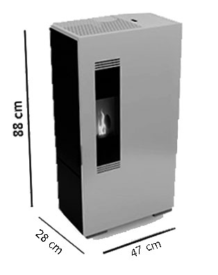 Mini estufa de pellets PS20W-CIW, habilitada para WiFi, capacidad de tolva  de 18 libras, color negro