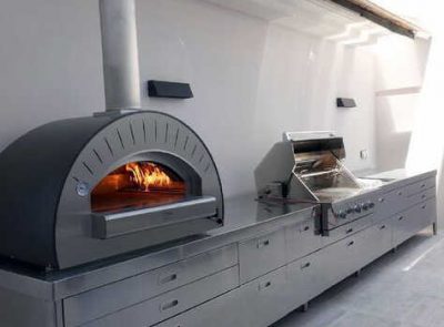 horno con barbacoa exterior - outdoor kitchen oven and bbq - Gasgrill Outdoor Ofen