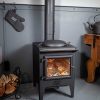 Compact cooking wood fire