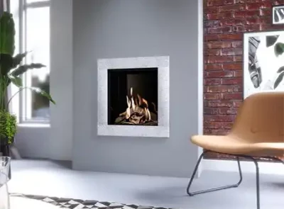 moderner Gaskamin authentischen Holzfeuer Chimenea de gas cristal alto 55gd