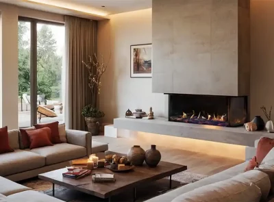 chimenea bioetanol 3 lados