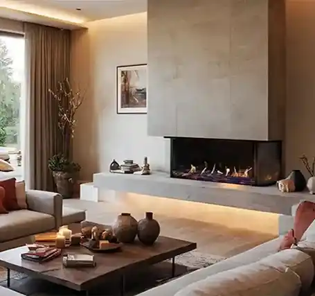 chimenea bioetanol 3 lados