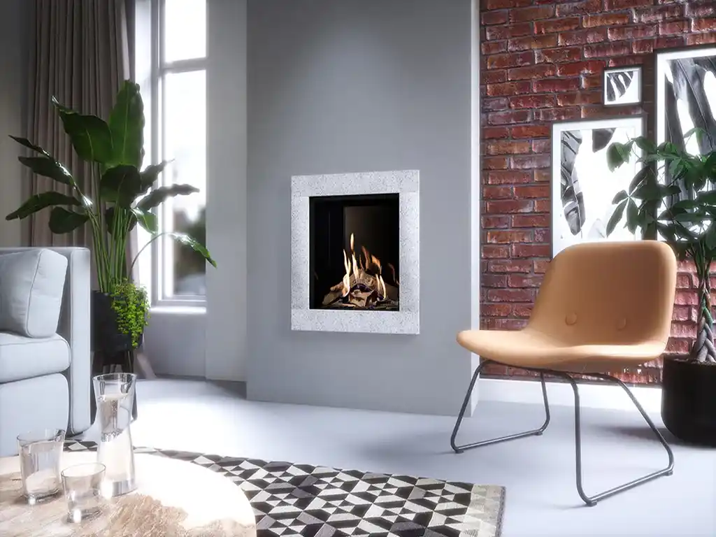 Chimenea gas cristal alto 55