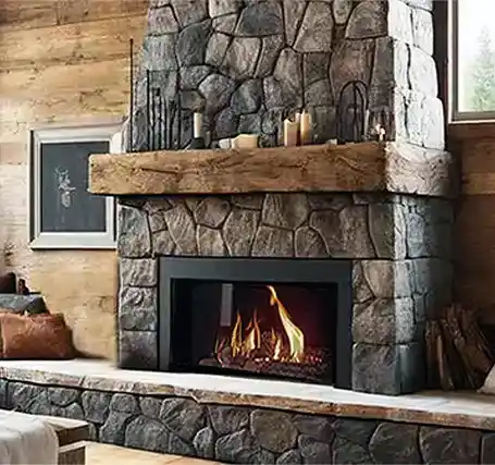 gas frente chimenea 70am