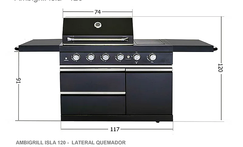AmbiGrill Insel 4+2 Seitenbrenner